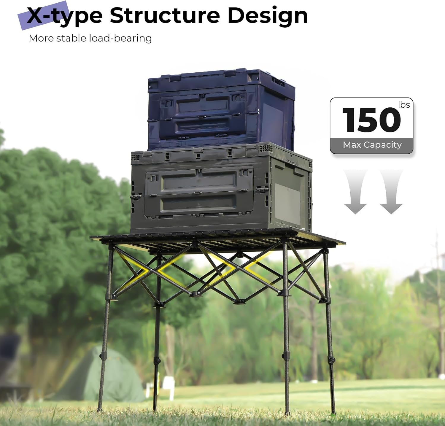 留学生宿舍野餐神器 折叠铝合金露营桌 可调高度超轻便携 带收纳袋 公寓公园BBQ聚会专用 黑色