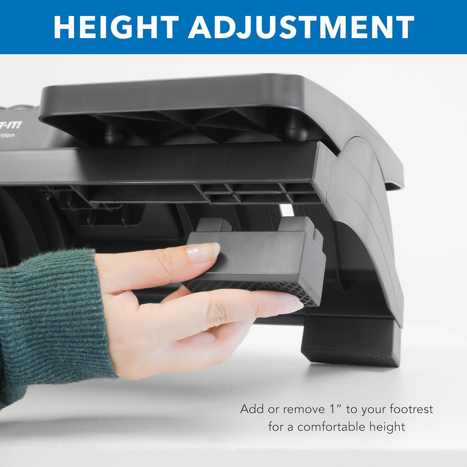 人体工学可调脚凳，留学生租房桌下腿部支撑，倾斜按摩表面缓解熬夜赶due疲劳改善姿势