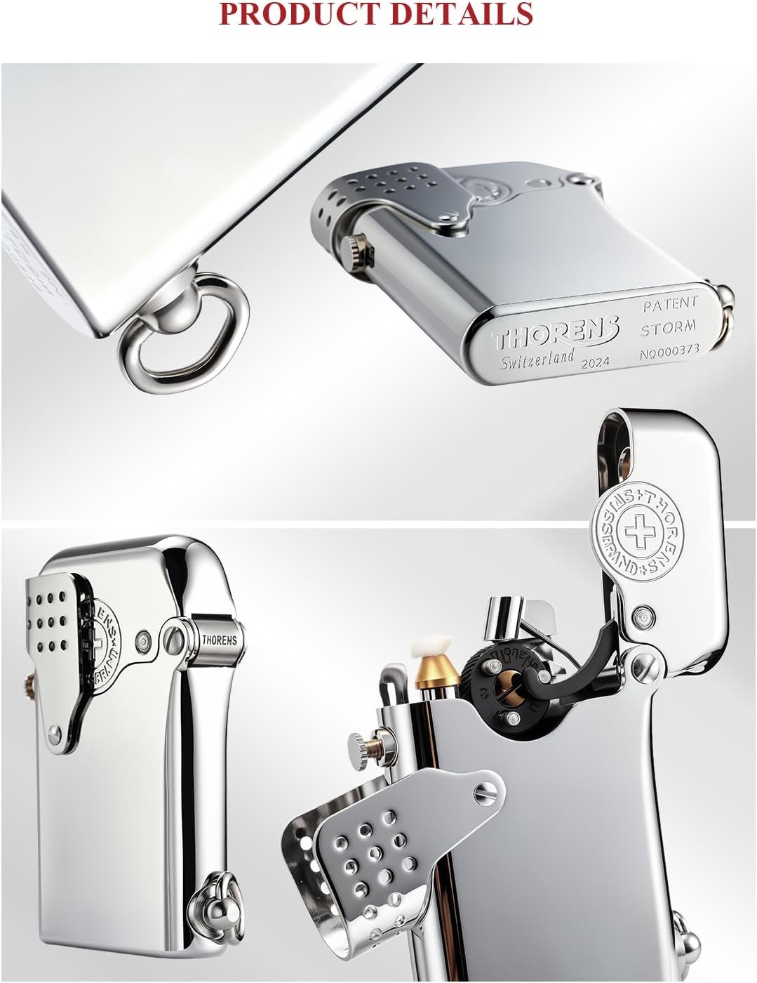 复古防风黄铜软焰煤油打火机 可加油自动点火 留学生海外露营风中稳燃 温暖野外思乡一刻