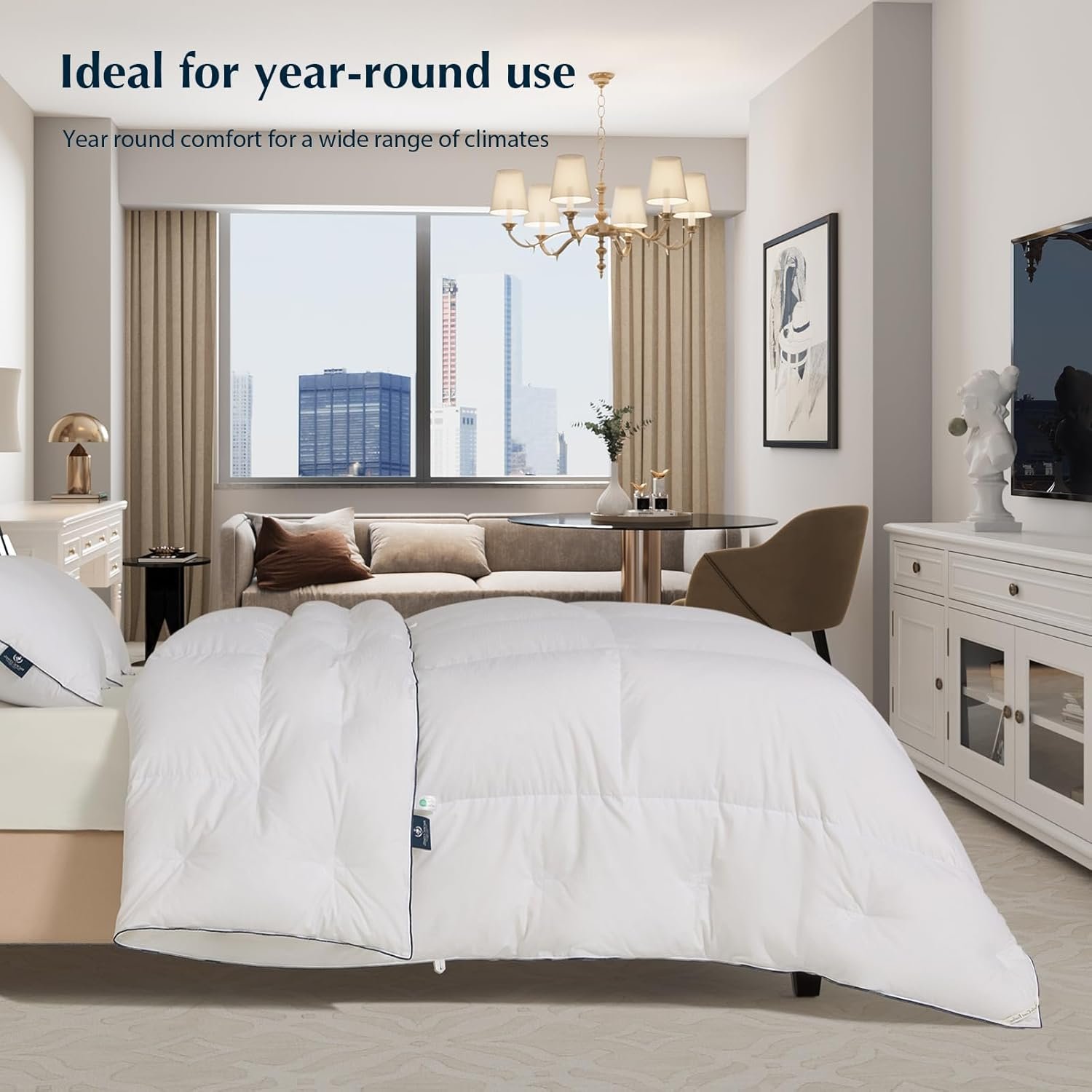 白鹅绒女王尺寸四季床被芯，留学生海外独居夜里温暖如家钻被窝瞬间