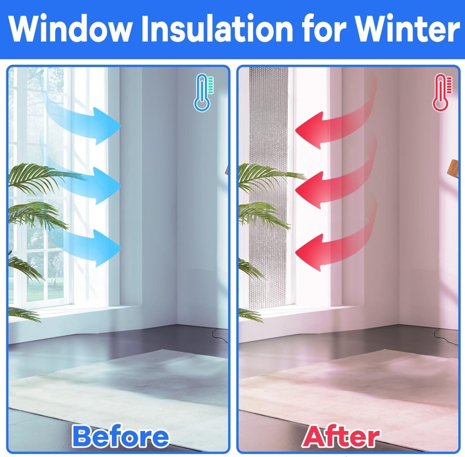 留学生宿舍夏日高温窗 一贴凉爽双层反射隔热膜48x10英尺公寓租房挡热神器