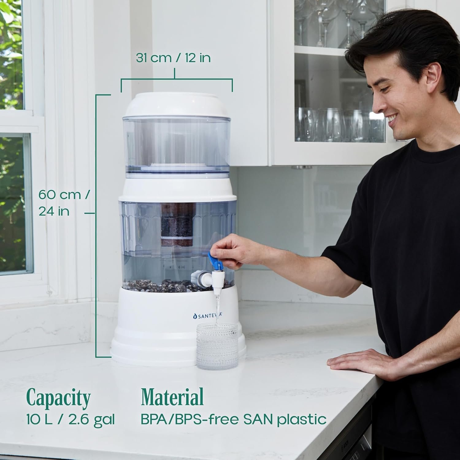 台面重力水过滤系统 | 留学生厨房过滤氯氟碱化加矿 宿舍喝上家乡健康水省瓶装钱