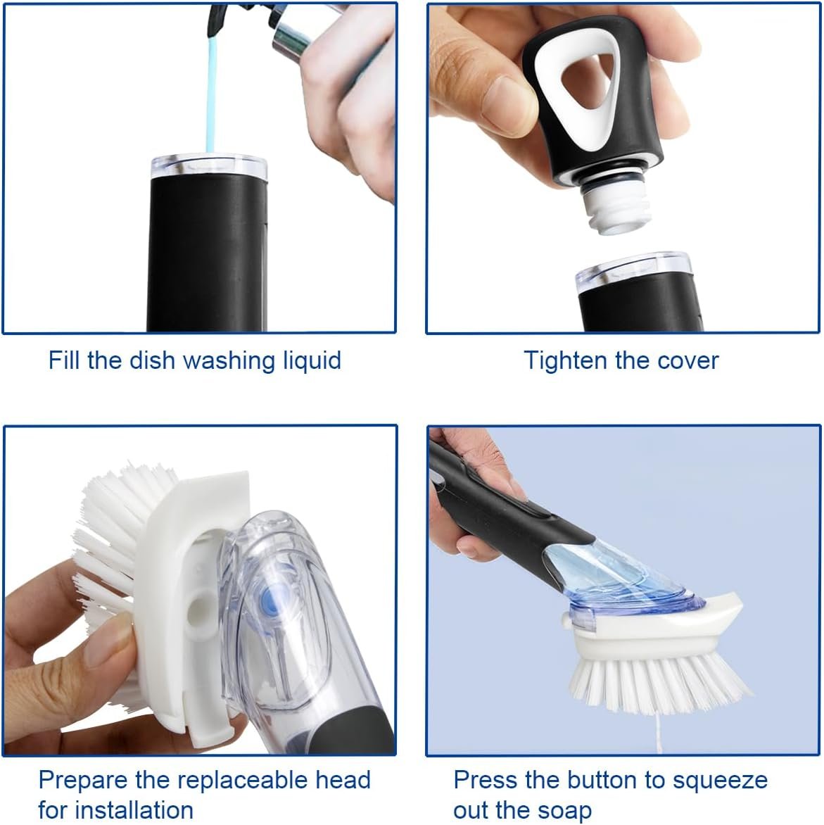 带肥皂泵重型洗碗刷，留学生宿舍厨房一泵速洁油腻锅碗