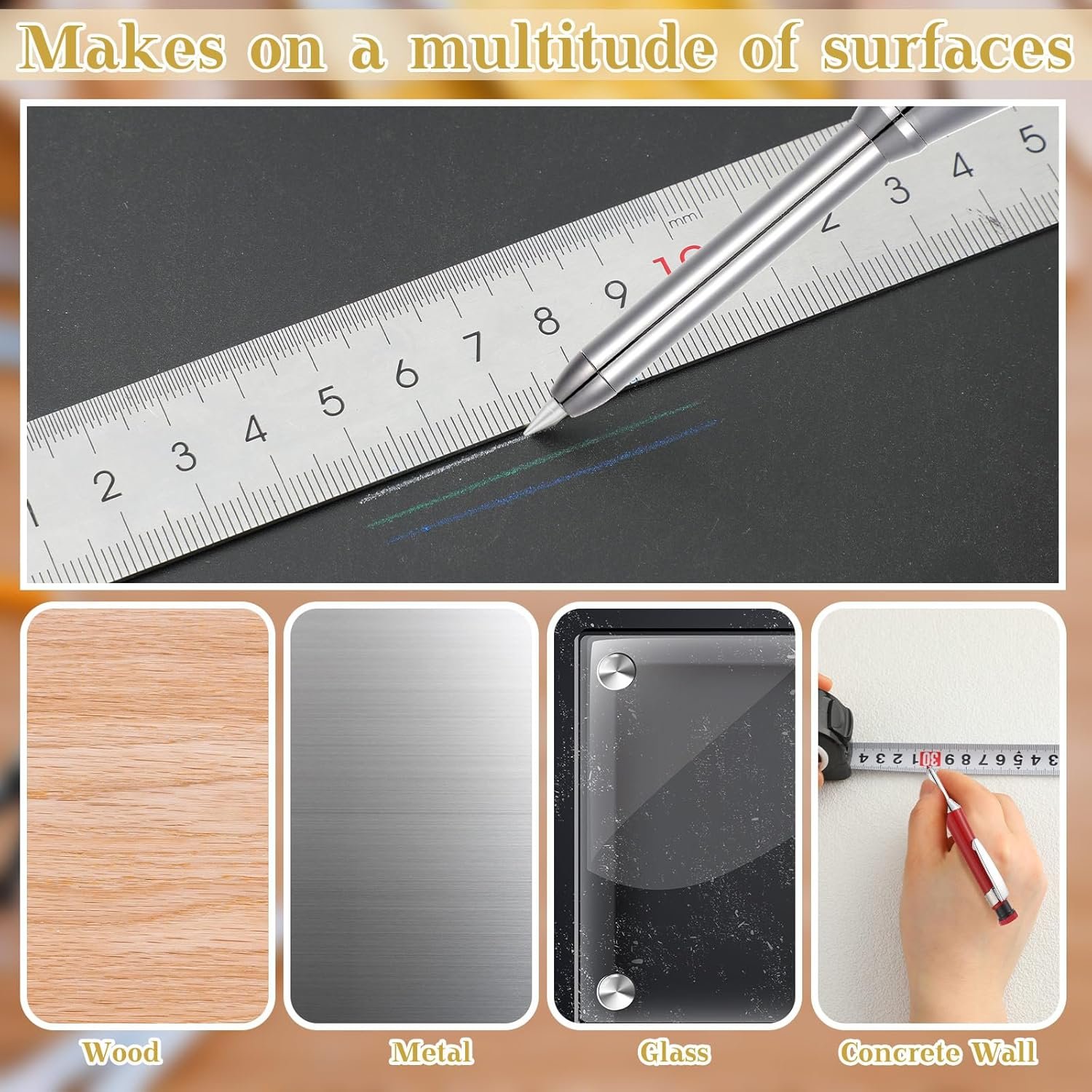 60根2.8mm木工铅芯 留学生宿舍DIY家具标记耐用替换芯 干性机械笔多色绘图工具