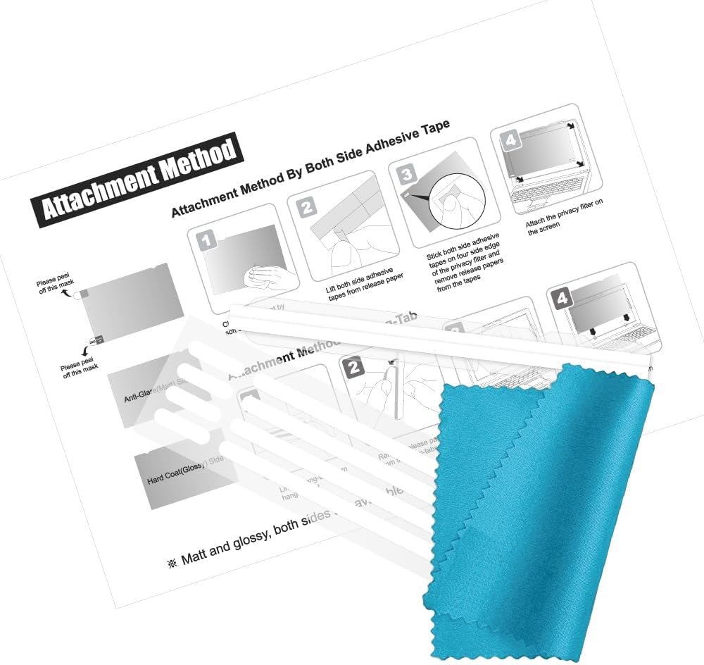 23.8英寸16:9宽屏电脑隐私滤光屏 - 留学生宿舍深夜独处安心码代码防窥护眼膜