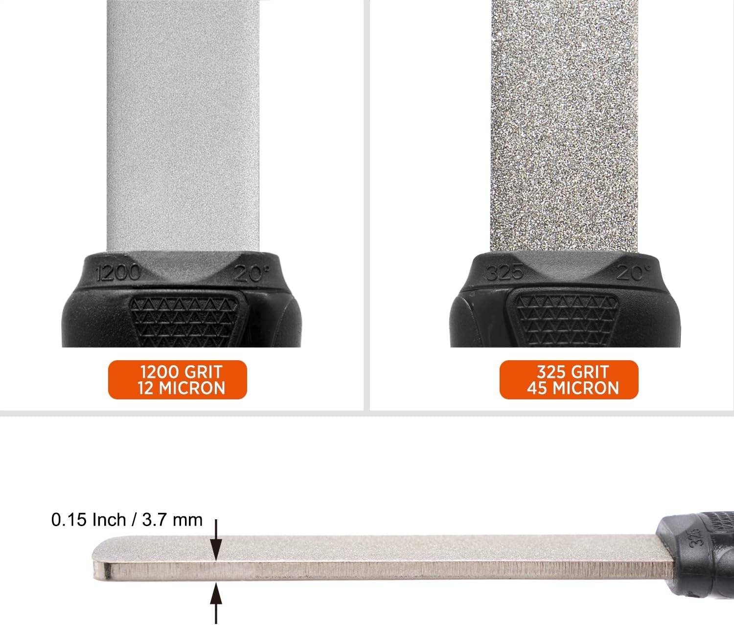 双砂轮金刚石磨刀石 带角度指南粗325超细1200砂轮 留学生租房厨房园艺工具利器 一磨恢复锋芒轻松切蔬果修枝叶