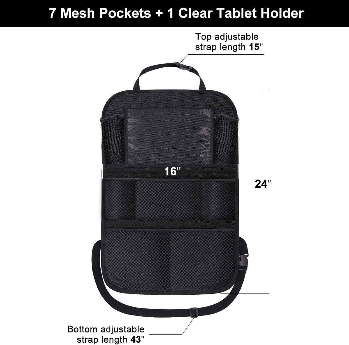 后座车收纳组织垫 触屏平板支架储物袋 留学生海外自驾带娃路途零乱玩具一键归位