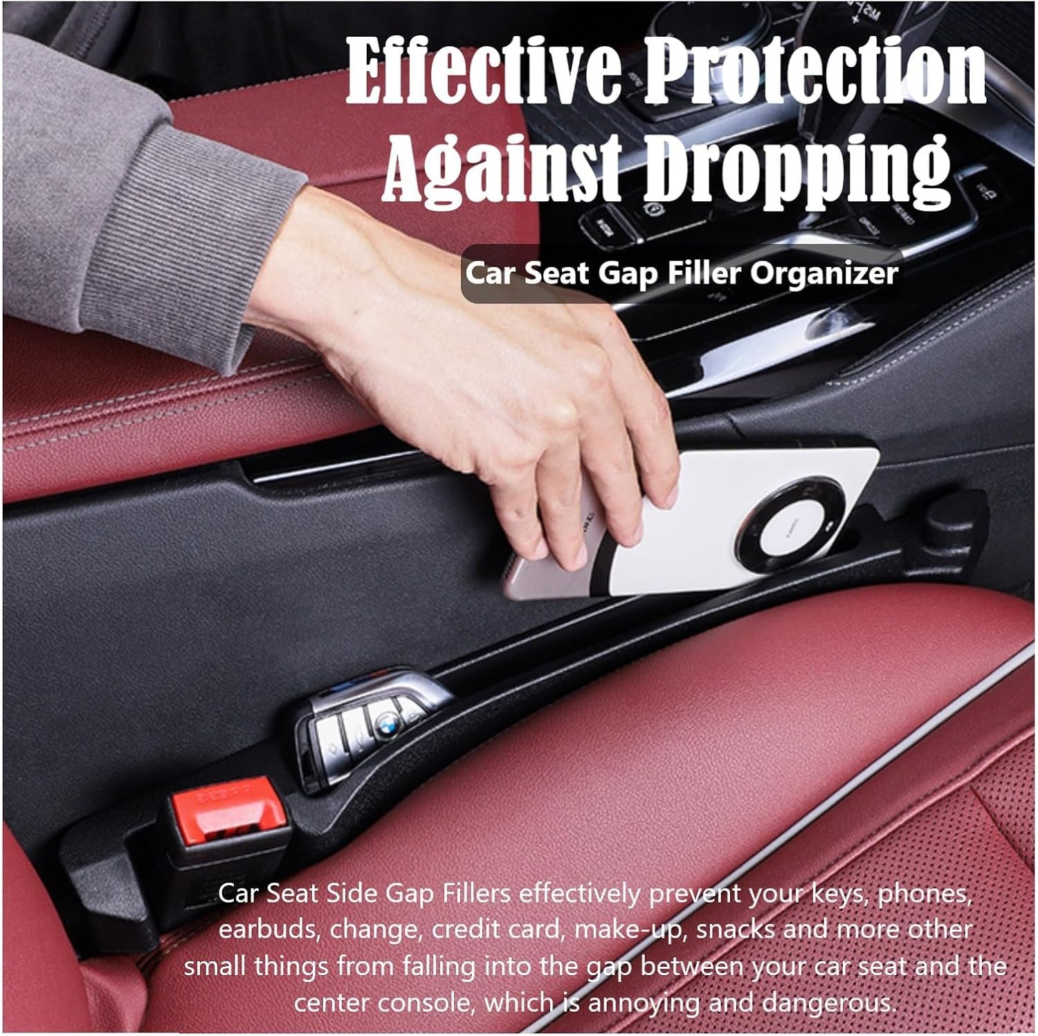 车座椅缝隙填充组织器2件套 3合1侧缝隙塞挂钩 | 留学生自驾上学手机钥匙不掉落,瞬间填平座椅中控空隙挂包超省心 车座椅缝隙填充组织器2件套 3合1侧缝隙塞挂钩 | 留学生自驾上学手机钥匙不掉落,瞬间填平座椅中控空隙挂包超省心
