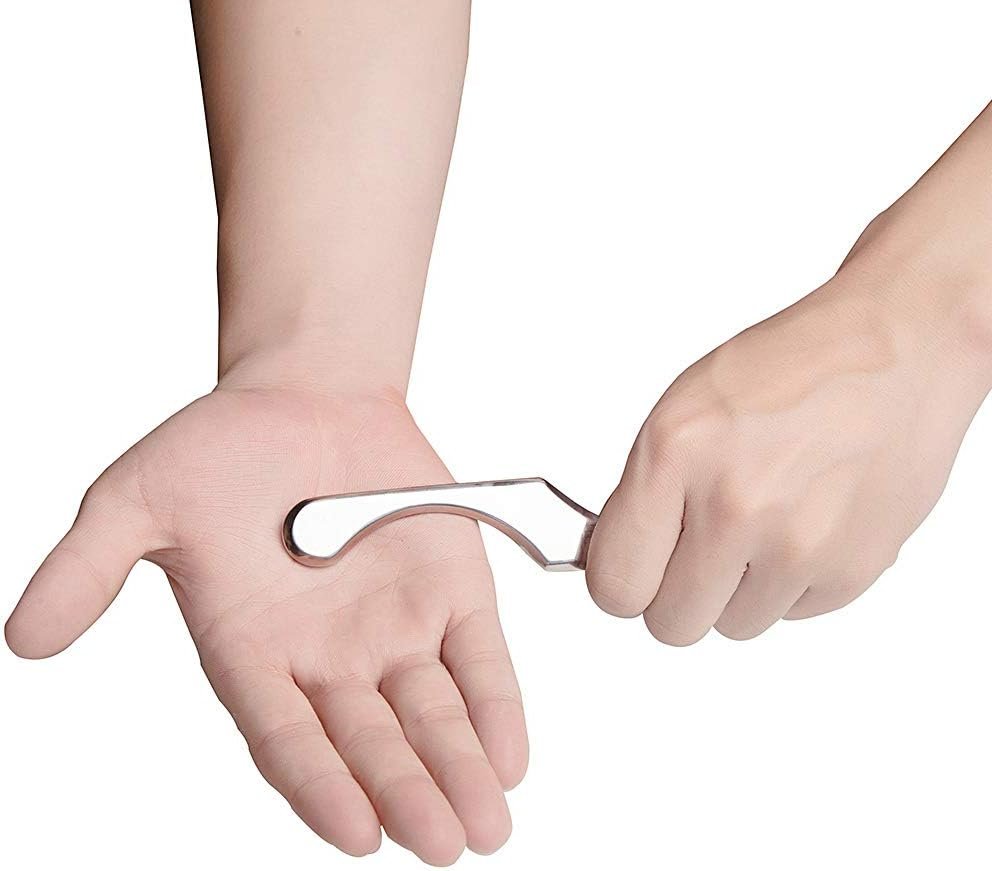 不锈钢S形刮痧板 留学生宿舍自助放松肩颈背腿酸痛 软组织动员按摩神器 不锈钢S形刮痧板 留学生宿舍自助放松肩颈背腿酸痛 软组织动员按摩神器