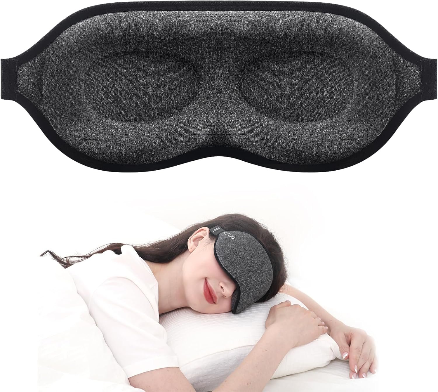 3D零压完全挡光睡眠眼罩，留学生飞行时差租房补觉神器，侧睡仰睡透气舒适快速恢复精力