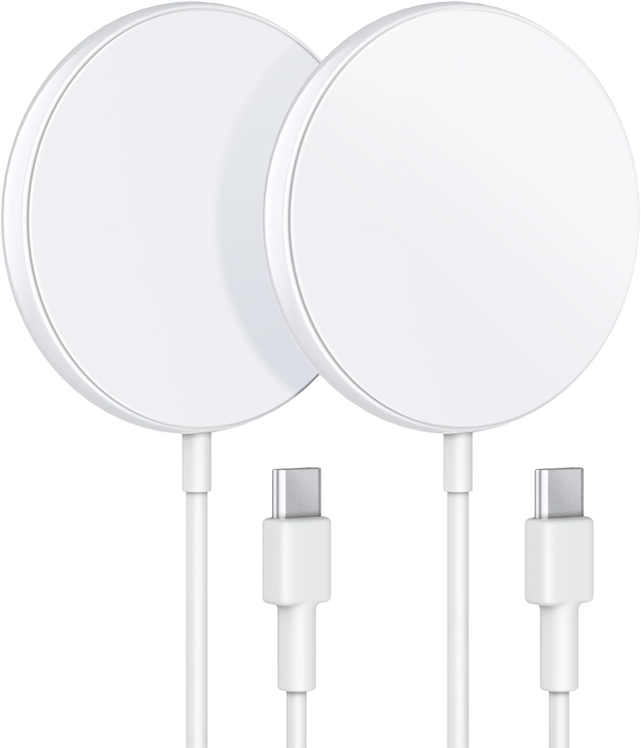 iPhone磁吸无线充电器2件装 留学生宿舍床头快充利器 兼容16/15/14/13系列MagSafe/AirPods Pro 2