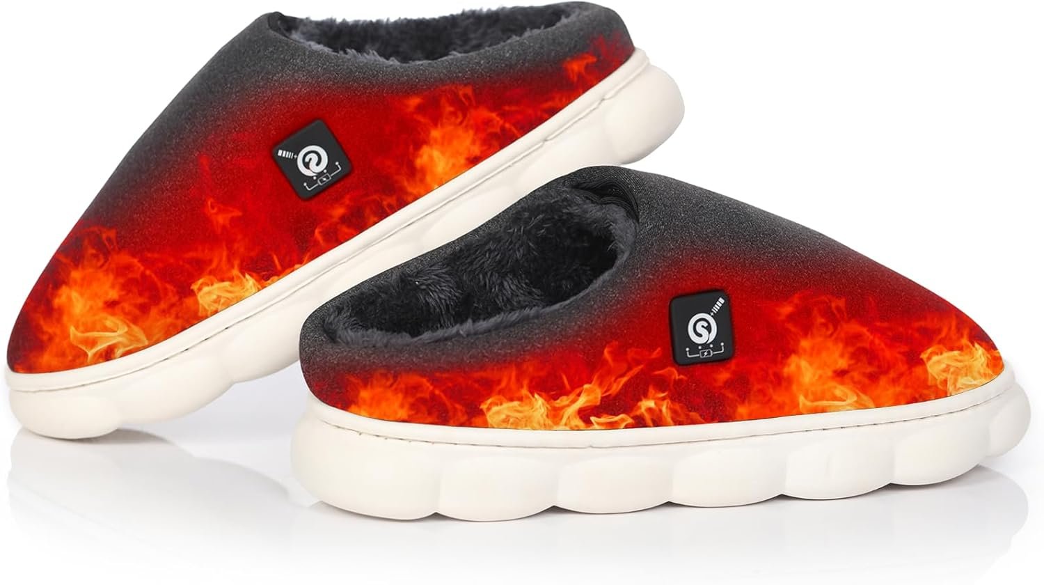 充电加热拖鞋男女通用 – 留学生海外宿舍寒夜暖脚神器，3档温度110°F/120°F/130°F，7.4V 2200mAh电池室内冬鞋