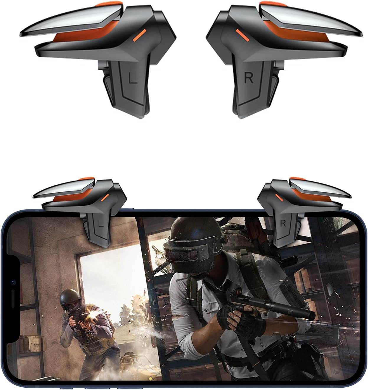 手机PUBG游戏触发器一对 留学生宿舍开黑吃鸡神器 厚款敏感瞄准射击 iOS安卓黑