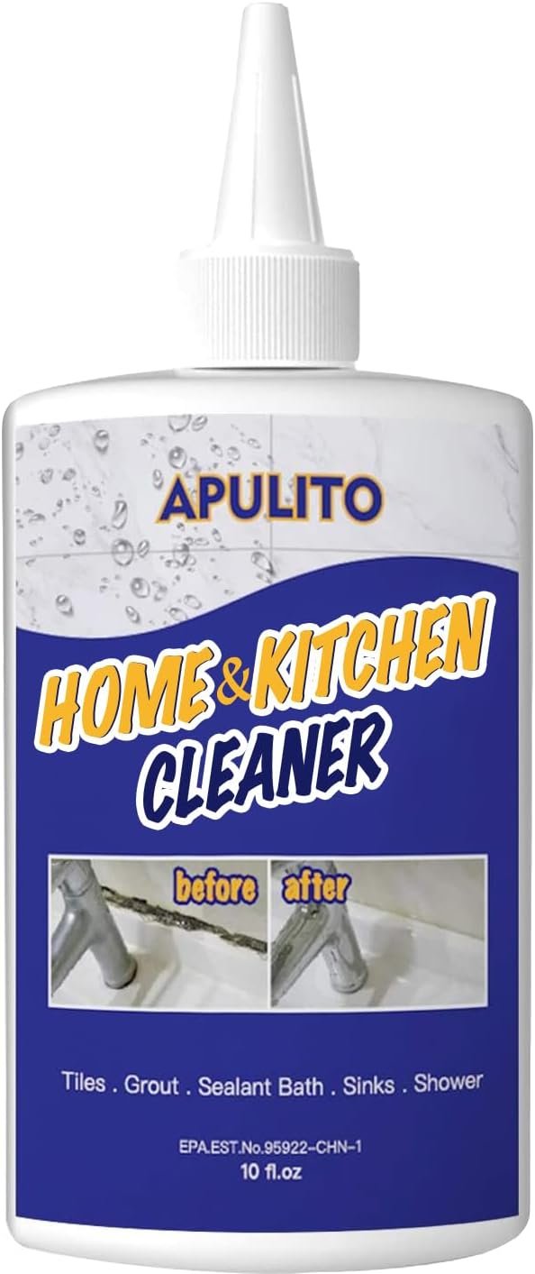 浴室厨房瓷砖缝隙清洁凝胶 留学生公寓周末快速去霉斑水槽台面焕新 10 Fl Oz (1瓶)