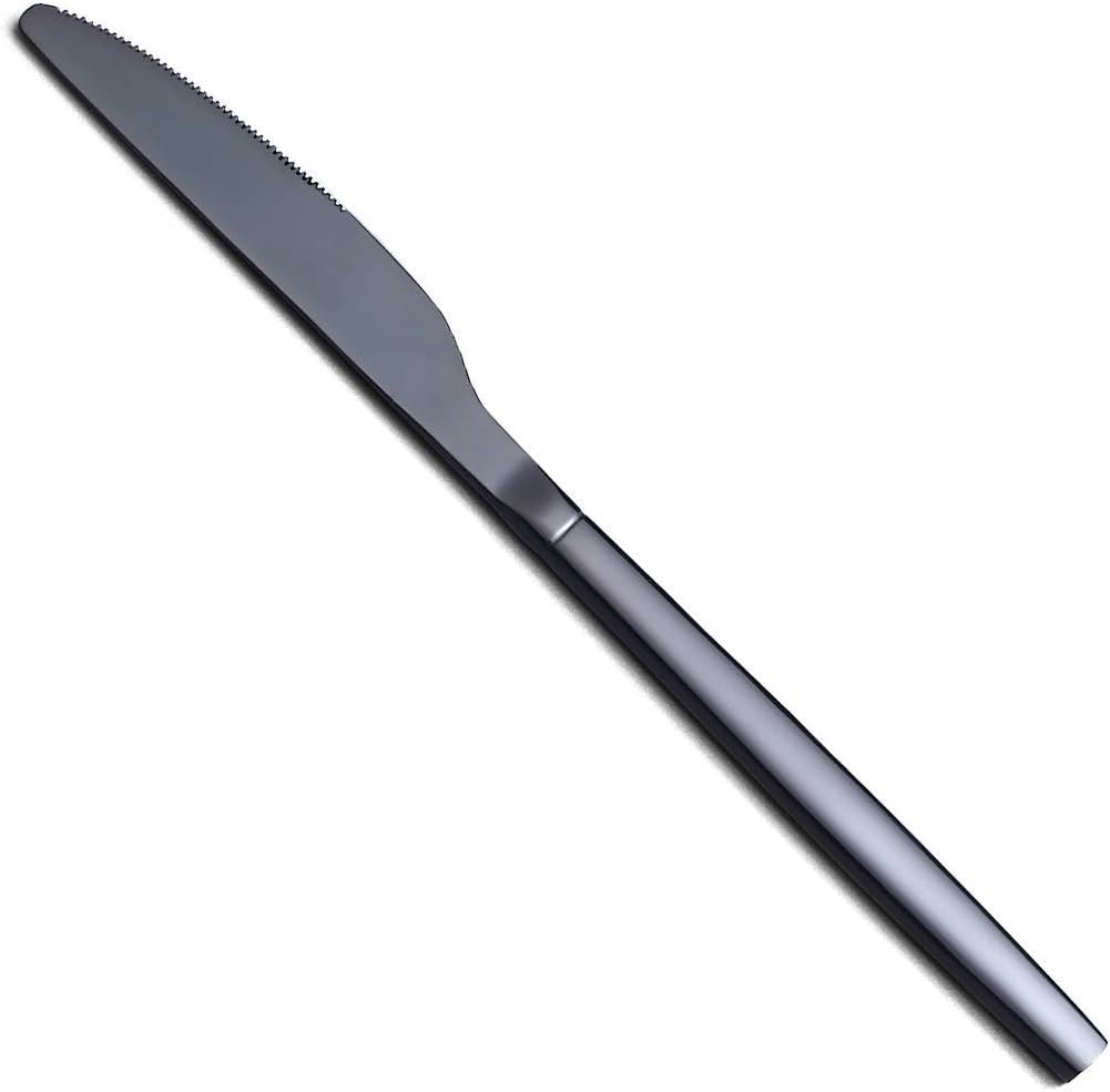 黑钛镀层不锈钢餐刀套装4把 留学生租房自煮省心利器 黄油晚餐刀光亮耐用易清洗