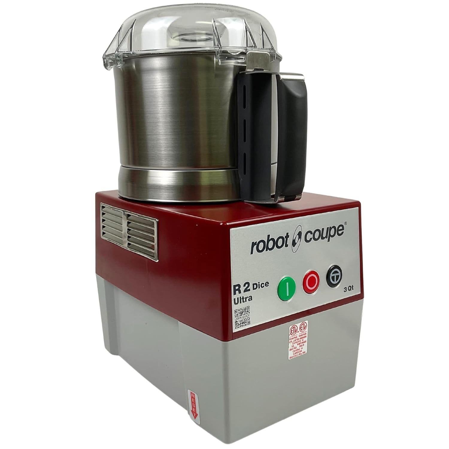 3夸脱不锈钢组合切丁食品加工机 连续进料4刀盘2马力120V | 留学生公寓速切蔬菜一键复刻家乡热菜