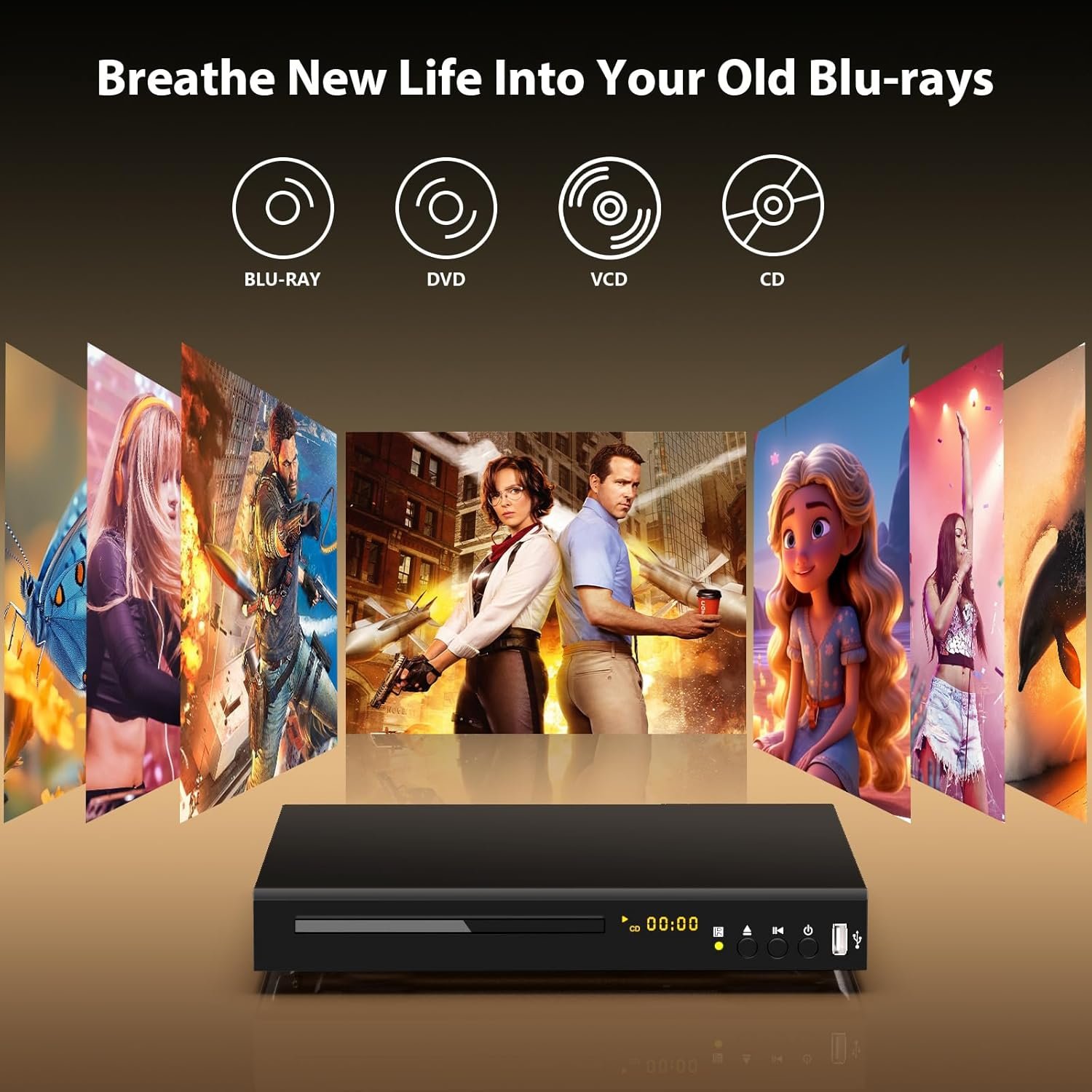 蓝光DVD播放器 留学生宿舍深夜重温家乡高清电影 1080P全高清Dolby TrueHD/DTS音效 播放所有DVD Region A1蓝光 支持128G USB HDMI/AV输出 PAL/NTSC兼容 蓝光DVD播放器 留学生宿舍深夜重温家乡高清电影 1080P全高清Dolby TrueHD/DTS音效 播放所有DVD Region A1蓝光 支持128G USB HDMI/AV输出 PAL/NTSC兼容