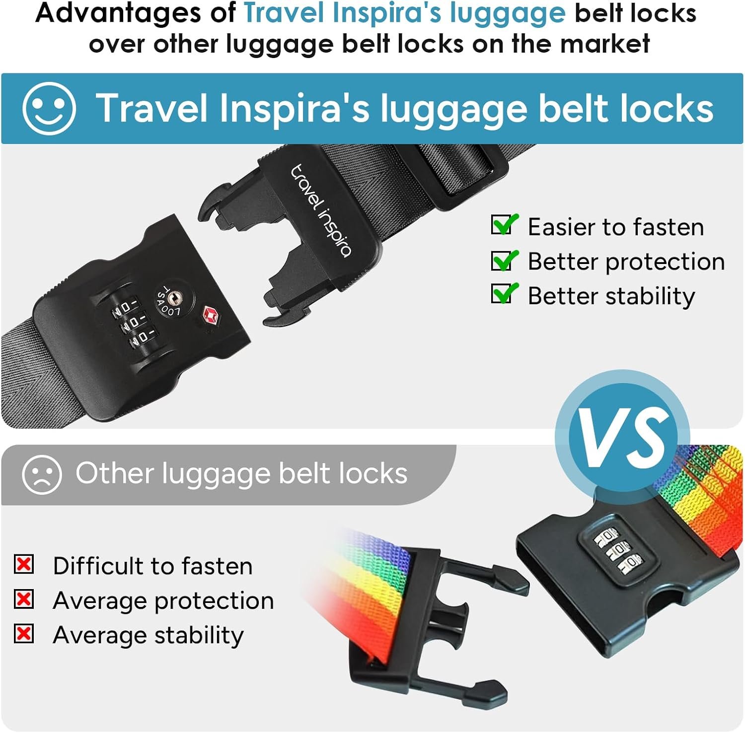 行李箱TSA锁绑带 留学生机场托运防丢防爆 高亮易识20-32寸重型保护
