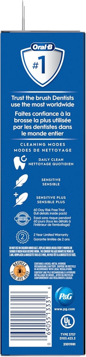 电动牙刷 2刷头 可充电 黑色 - 留学生宿舍速刷神器 早起一键洁白笑容赶课