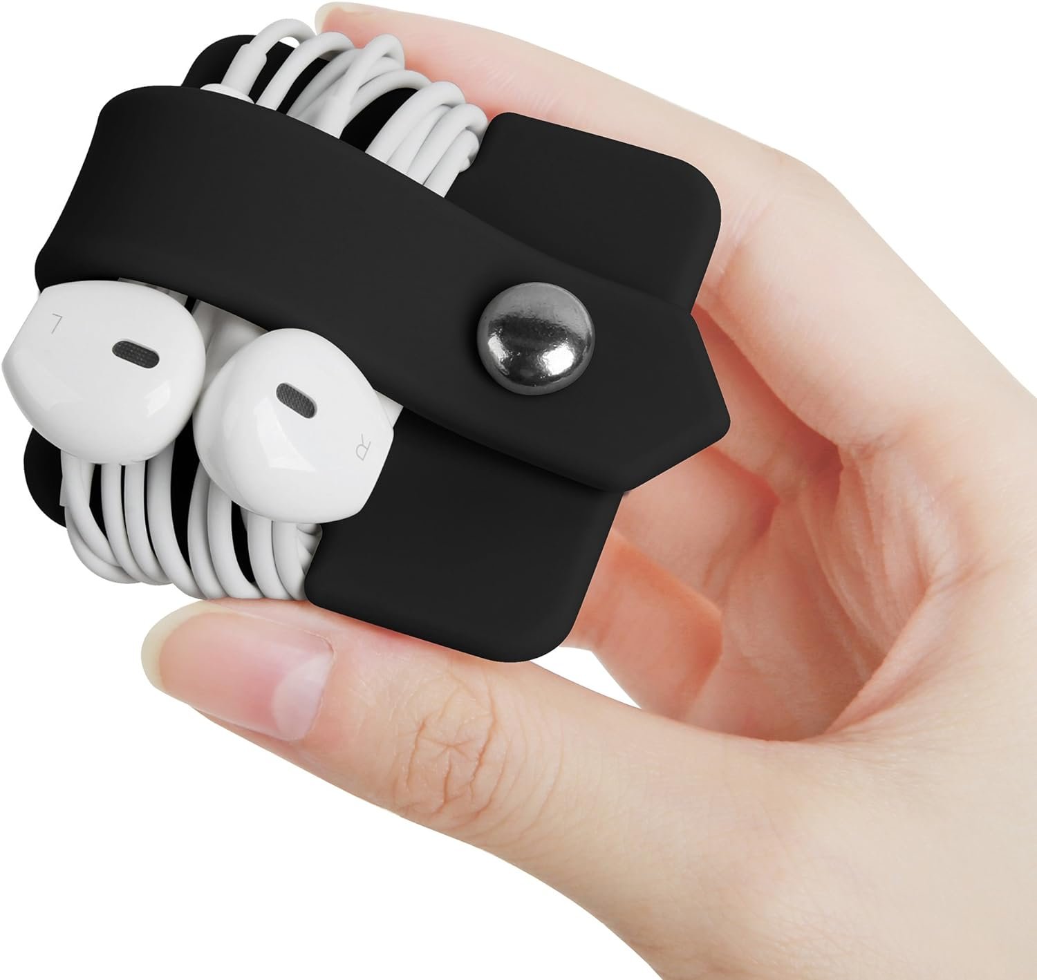 耳机线缆整理收纳盒 | 留学生宿舍一秒卷绕耳机充电线 防缠省空间黑 耳机线缆整理收纳盒 | 留学生宿舍一秒卷绕耳机充电线 防缠省空间黑