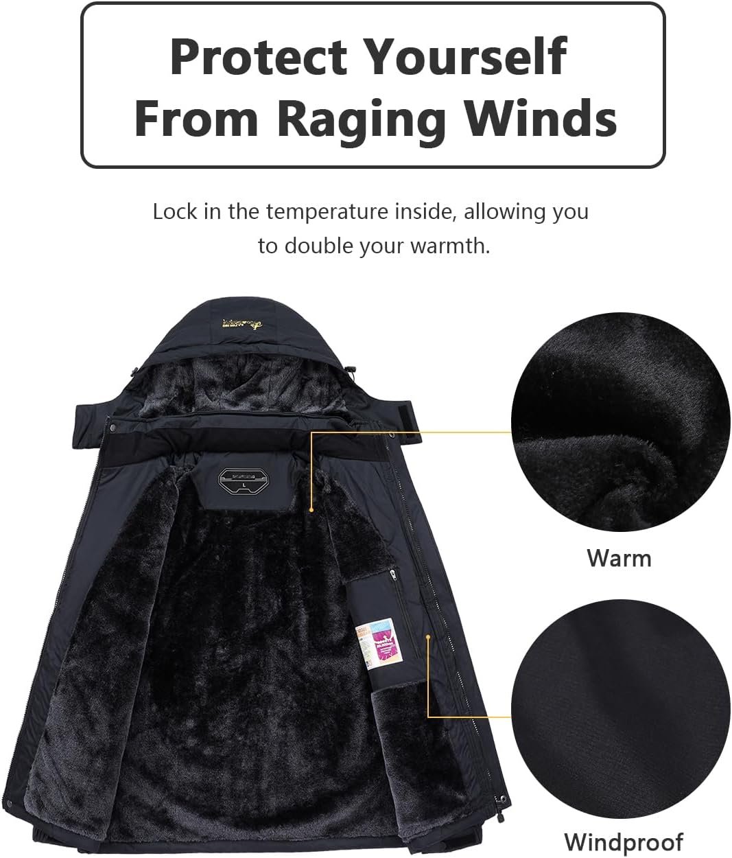 男士防水保暖滑雪夹克 留学生海外寒冬长途旅行防冻神器 带帽防风雪服徒步租房通勤必备 男士防水保暖滑雪夹克 留学生海外寒冬长途旅行防冻神器 带帽防风雪服徒步租房通勤必备