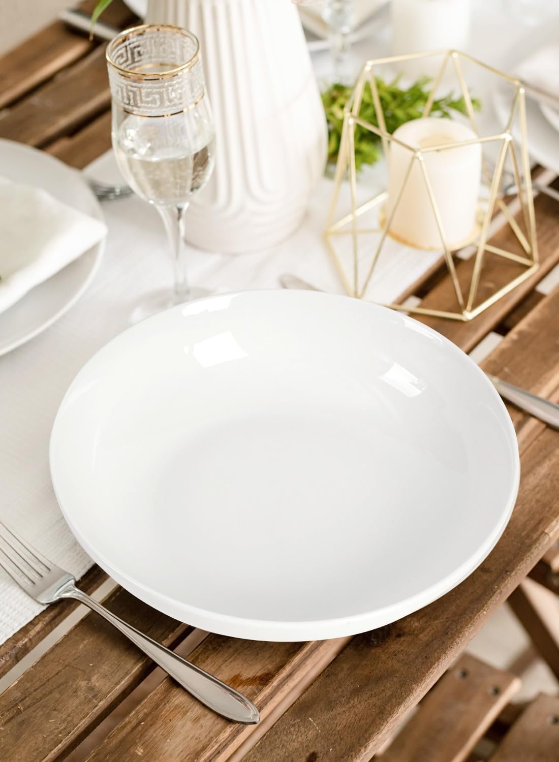 35盎司意大利面大碗8件套 留学生宿舍厨房一碗热汤沙拉意面 微波洗碗机安全宽浅瓷碗 温暖海外独居生活