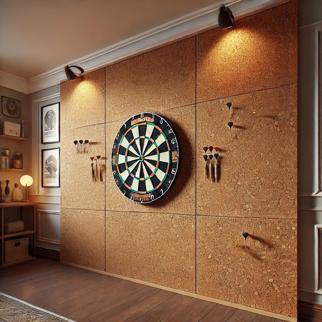 24x36x1英寸厚天然软木板，留学生宿舍墙上DIY公告板，轻松固定课程表和家乡照片缓解思乡之情