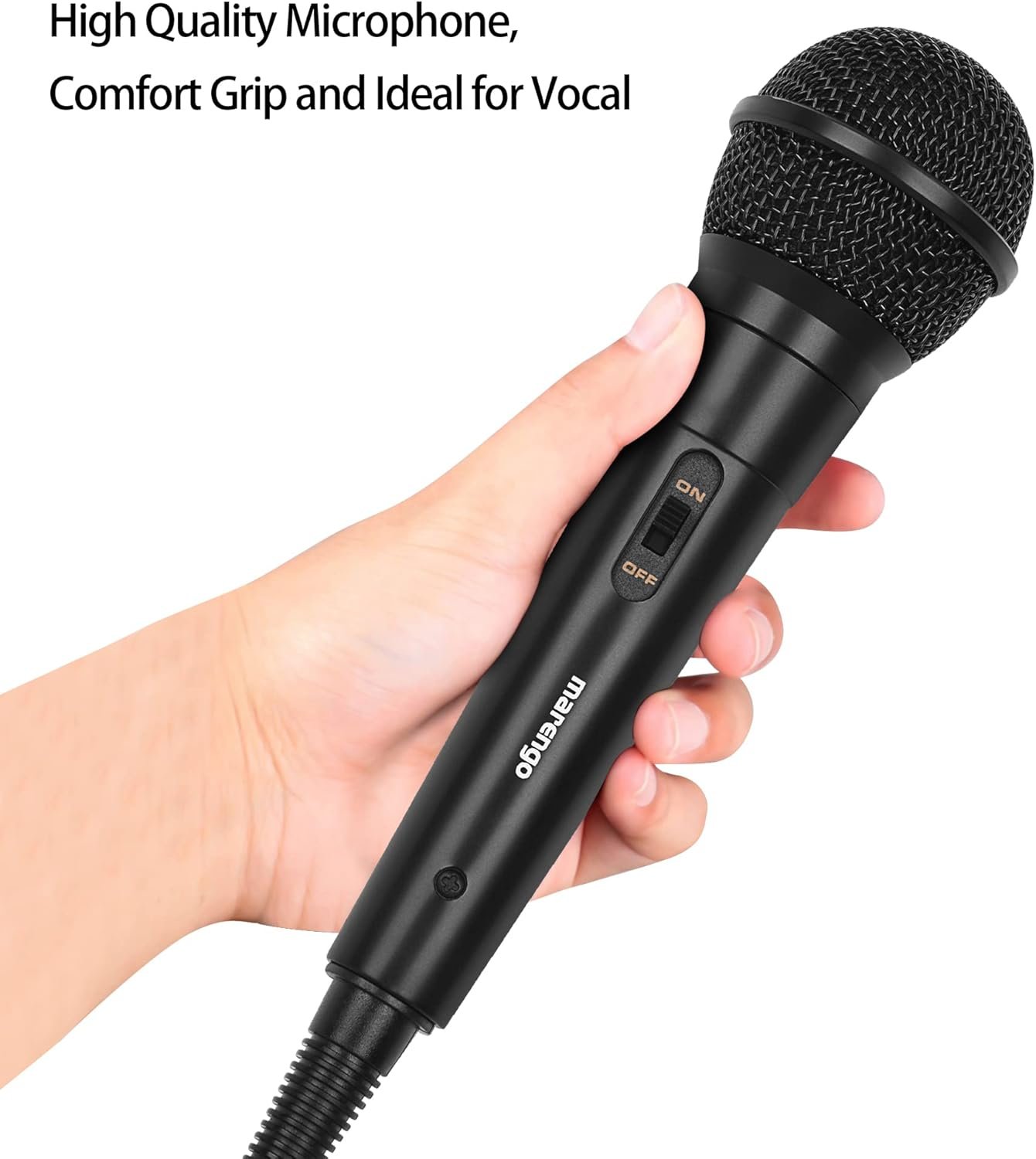 手持有线心型麦克风 动态人声麦 13英尺线缆开关 留学生宿舍K歌解闷狂欢神器