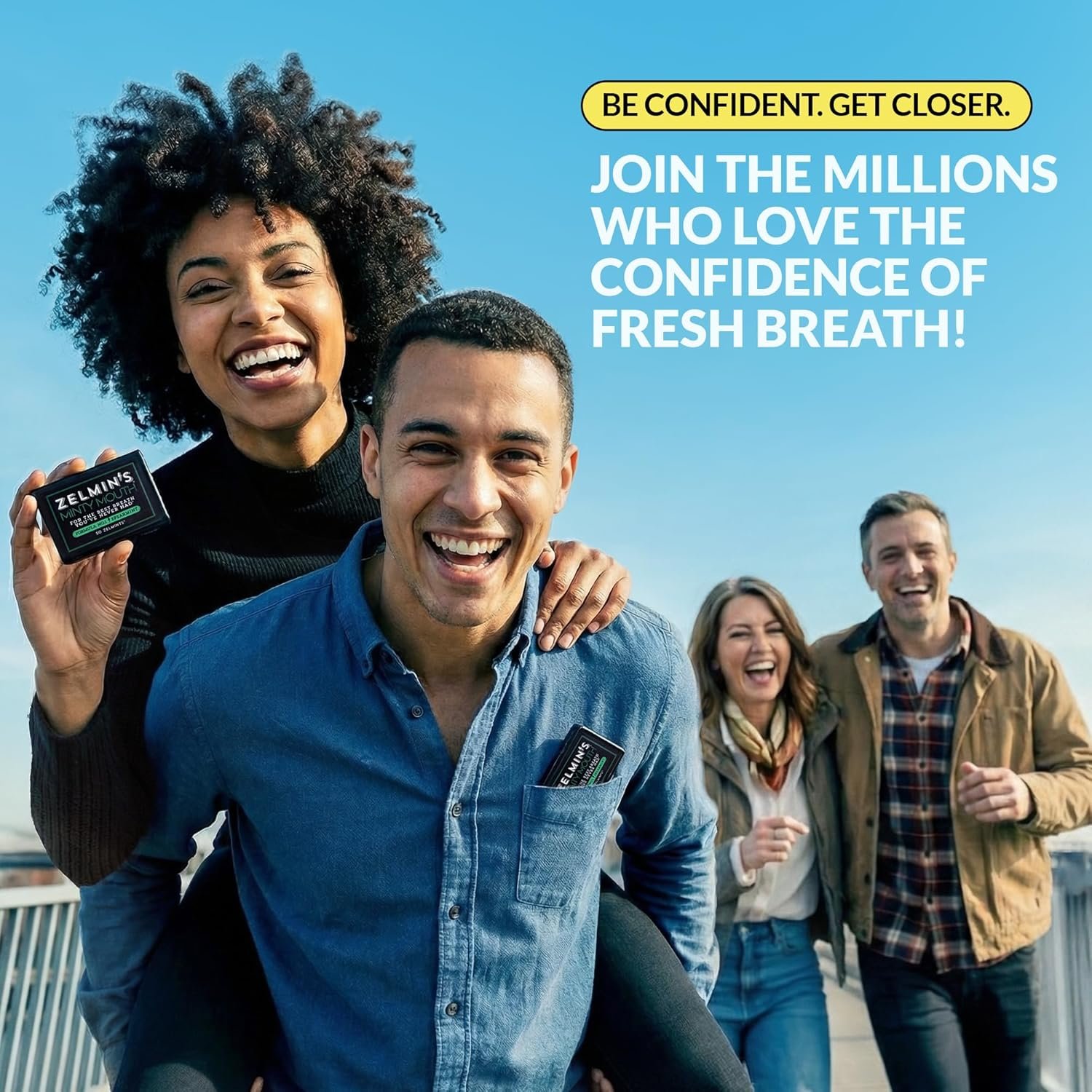 薄荷长效口气清新剂 12包 - 留学生海外咖啡约会即时清新 解决口臭干嘴尴尬 旅行便携自然糖 无酒精 Keto 无麸质