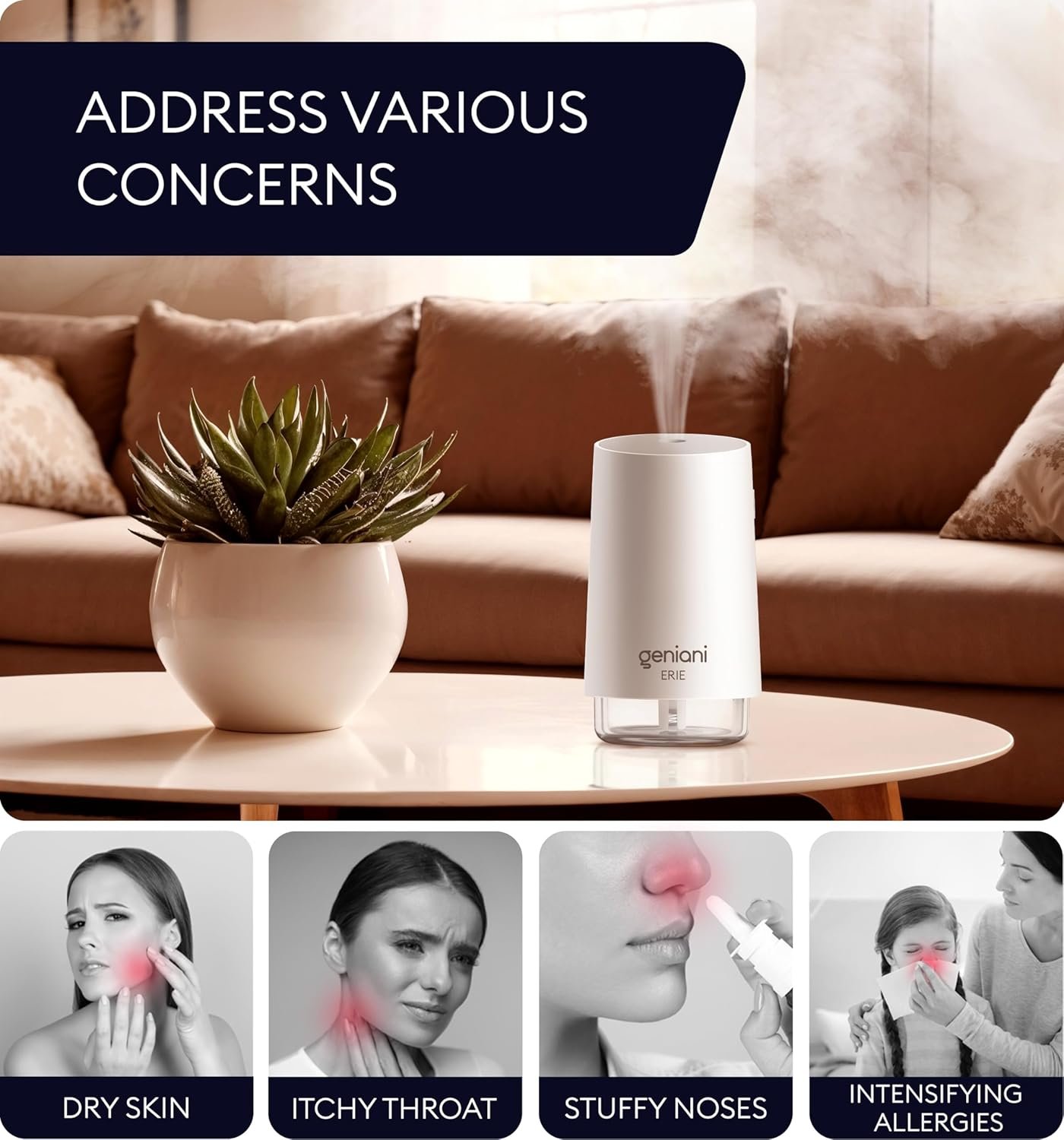 便携冷雾加湿器 - 留学生宿舍小房间夜间湿润空气安心入眠守护