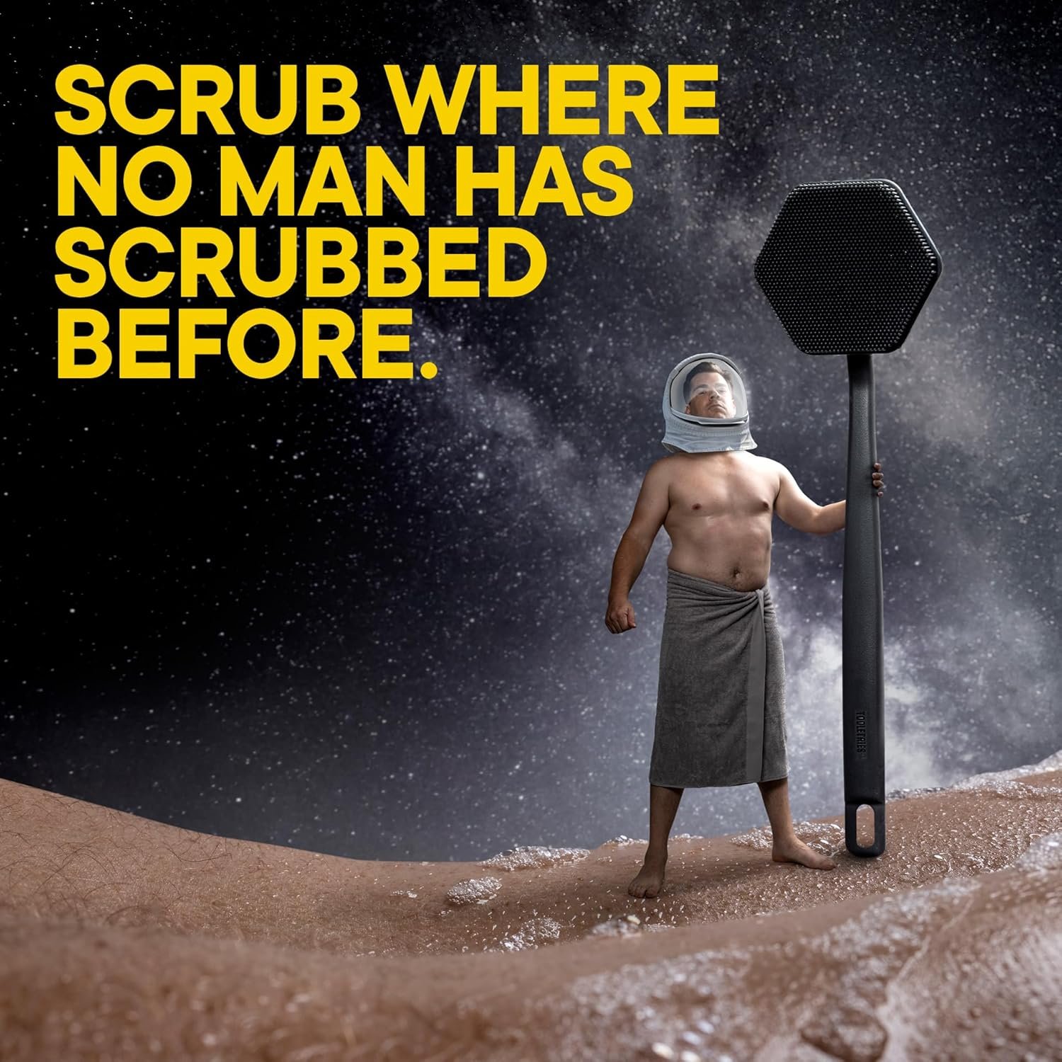 硅胶长柄背部刷 - 留学生宿舍独浴瞬间，伸臂刷净后背死角重拾家乡清爽