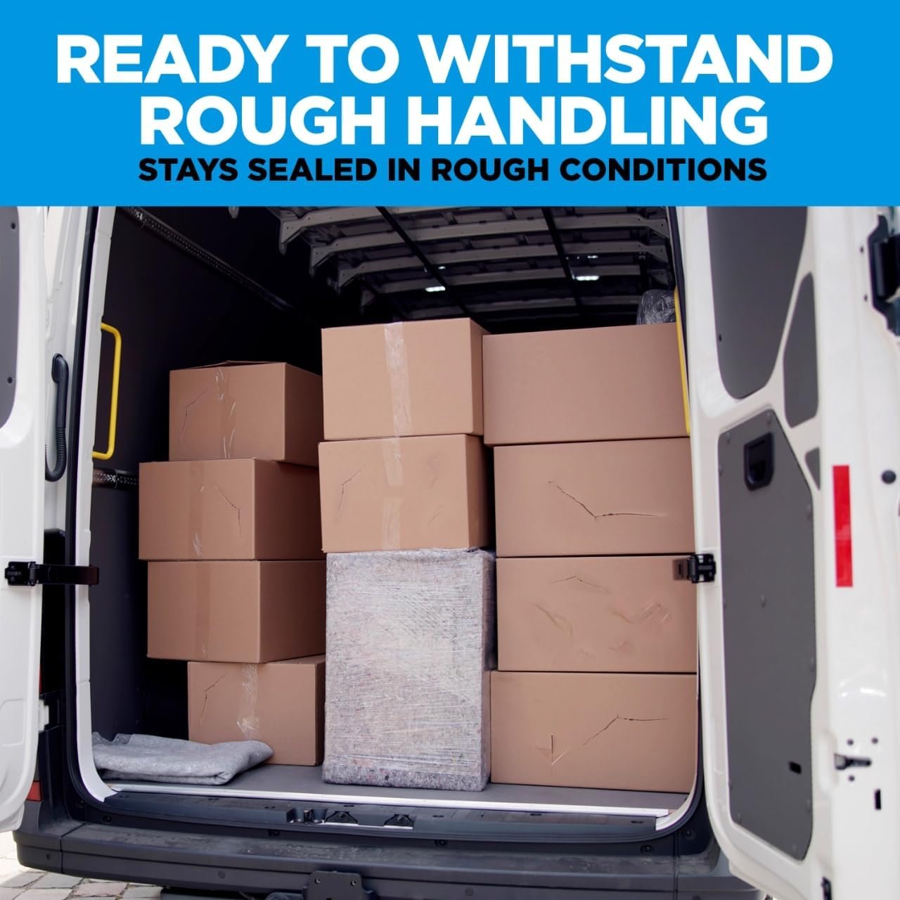 重型透明打包胶带 留学生宿舍搬家密封行李箱 1.88英寸x22.2码 6卷易撕分配器