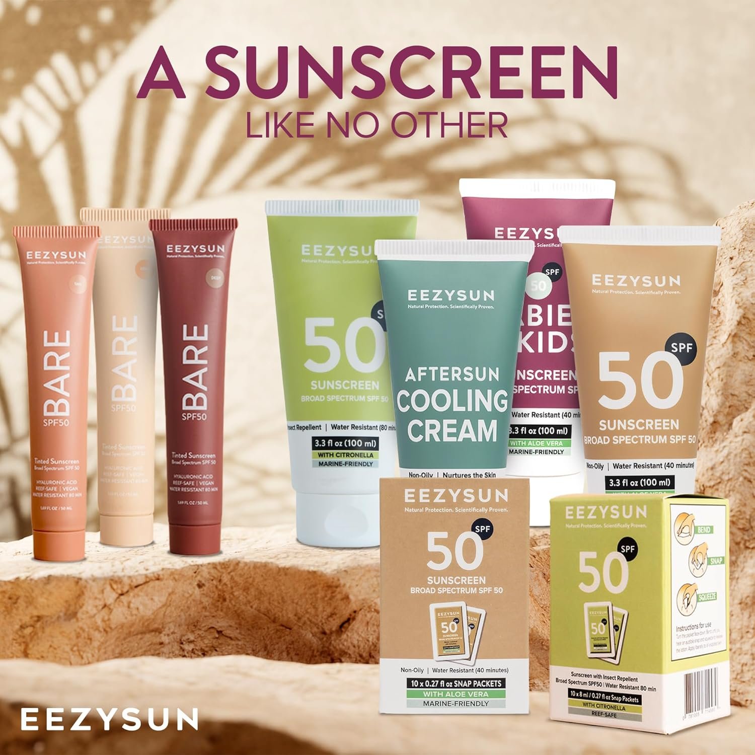 宝宝儿童SPF50矿物防晒霜 | 留学生海外海滩亲子嬉水敏感肌守护 | 含芦荟防水无残忍礁安全旅行装3.3fl oz