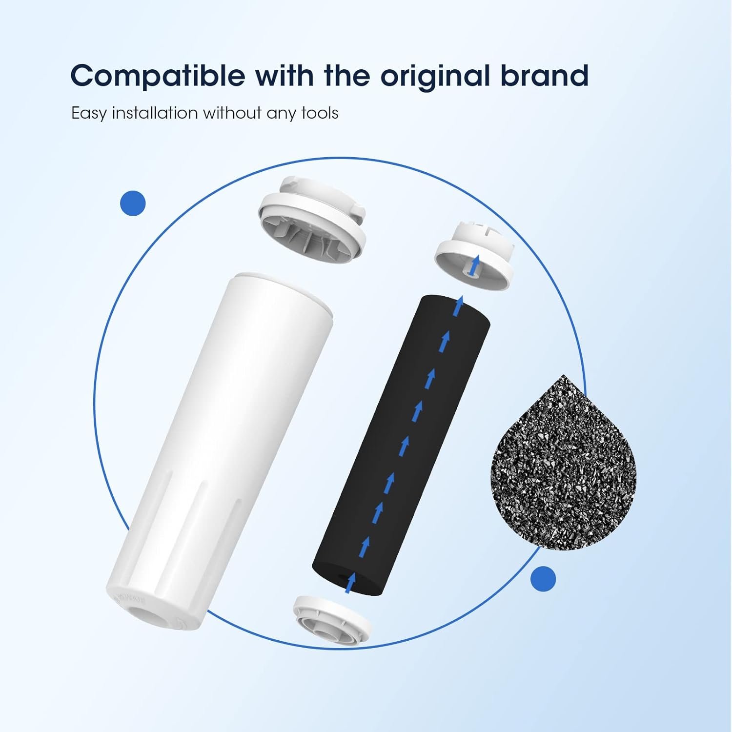 UKF8001兼容冰箱水滤芯4入 留学生宿舍厨房一键净水 早晨一杯家乡味纯净饮水