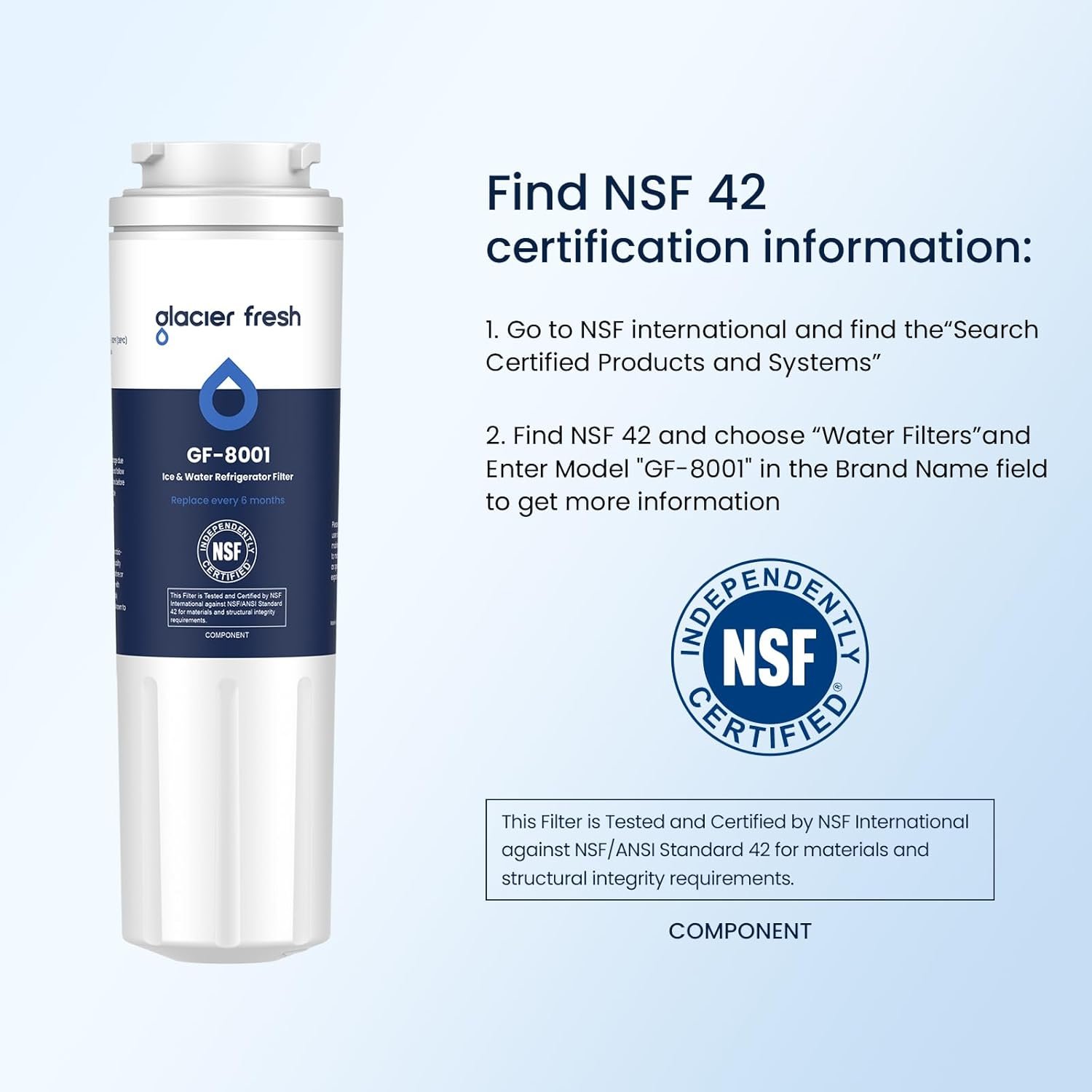 UKF8001兼容冰箱水滤芯4入 留学生宿舍厨房一键净水 早晨一杯家乡味纯净饮水