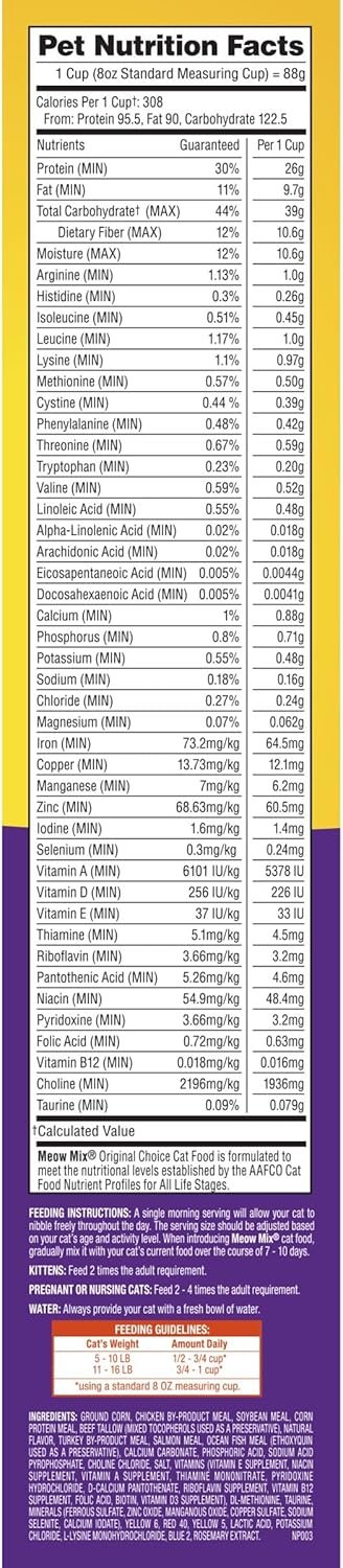 原味干猫粮6.3磅大袋，留学生异乡小窝喂猫解锁日常温暖陪伴