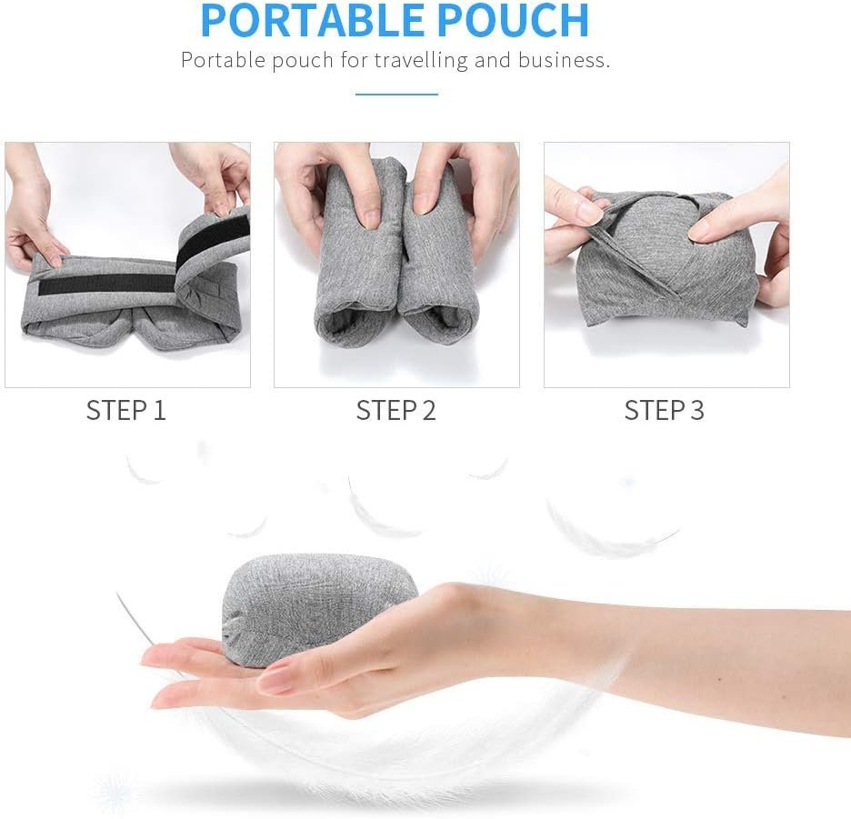 棉质侧睡眼罩 - 留学生宿舍夜光干扰安心入眠 飞机长途宽版调节魔术贴旅行午睡利器