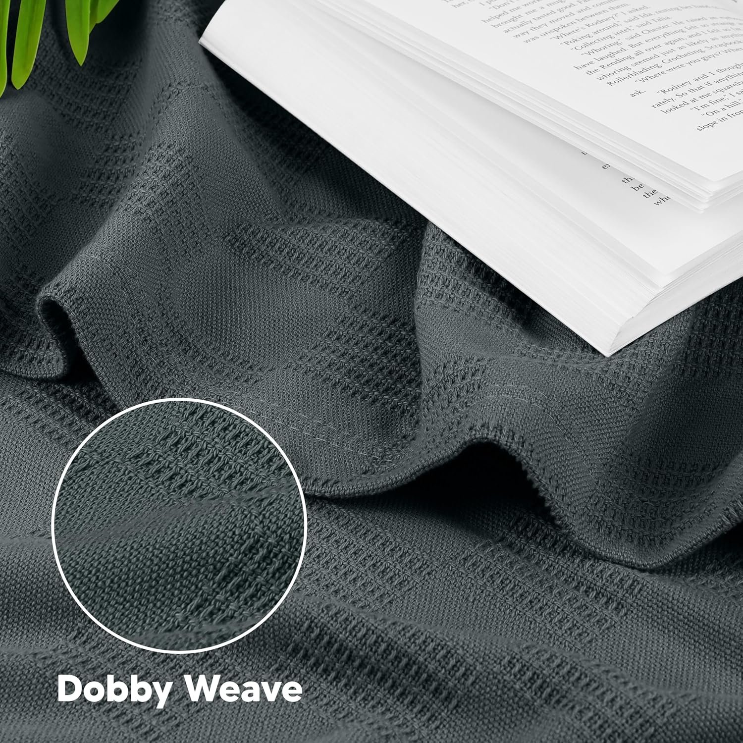 烟灰色纯棉四季毯[皇后尺寸90x90英寸]350GSM 留学生宿舍夜半蜷缩暖伴 轻盈透气拥抱海外孤单