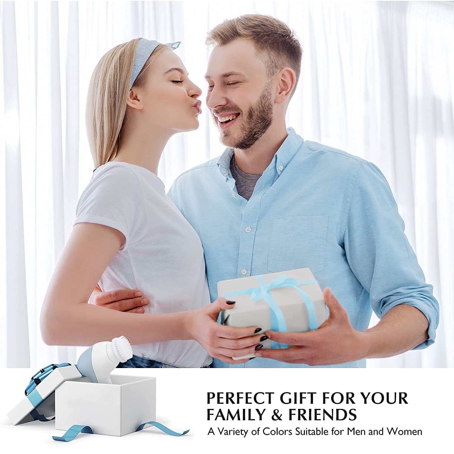 电动硅胶面部清洁刷：留学生宿舍一键深洁 防水旋转去角质spa按摩仪 海外忙碌焕肤神器