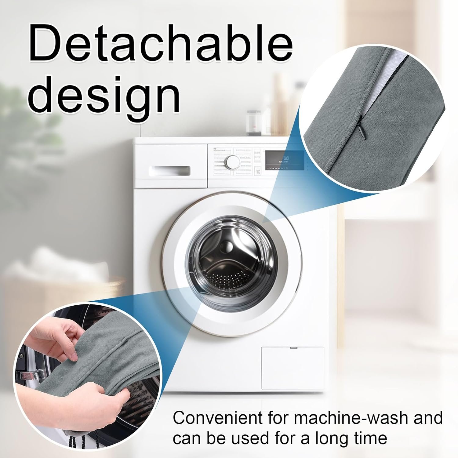 36英寸门底挡风条，留学生宿舍冬日挡冷风暖窝，填3英寸缝隙可拆洗全季隔噪防风，灰色