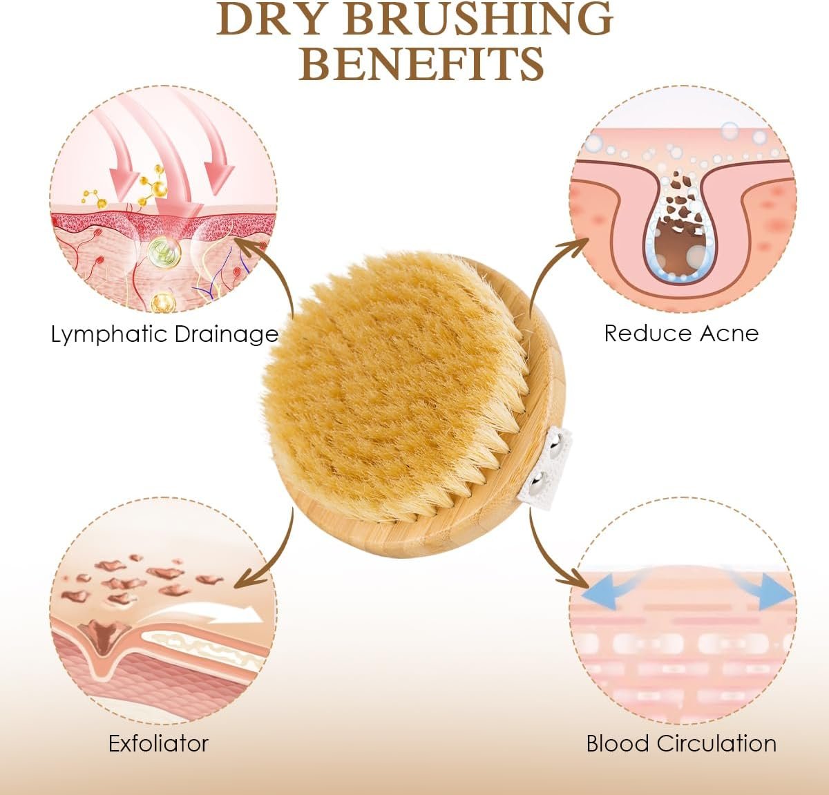 可拆卸猪鬃干刷身体刷 留学生宿舍淋浴自助刷后背去角质促淋巴循环