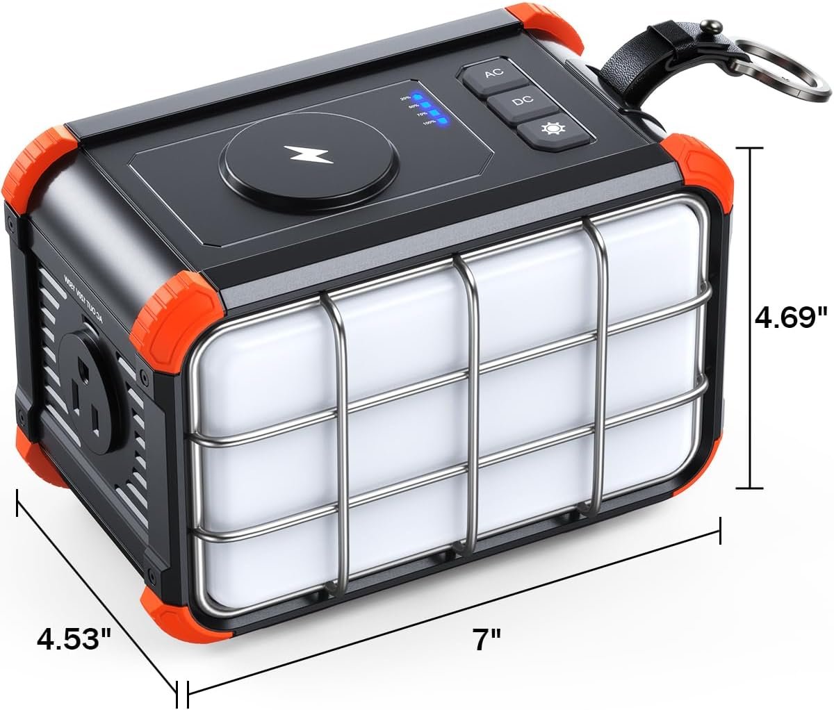 153Wh 手摇太阳能便携电源站 120V 150W AC输出 无线充电锂电池应急包，留学生宿舍停电瞬间手机笔记本续航视频连家