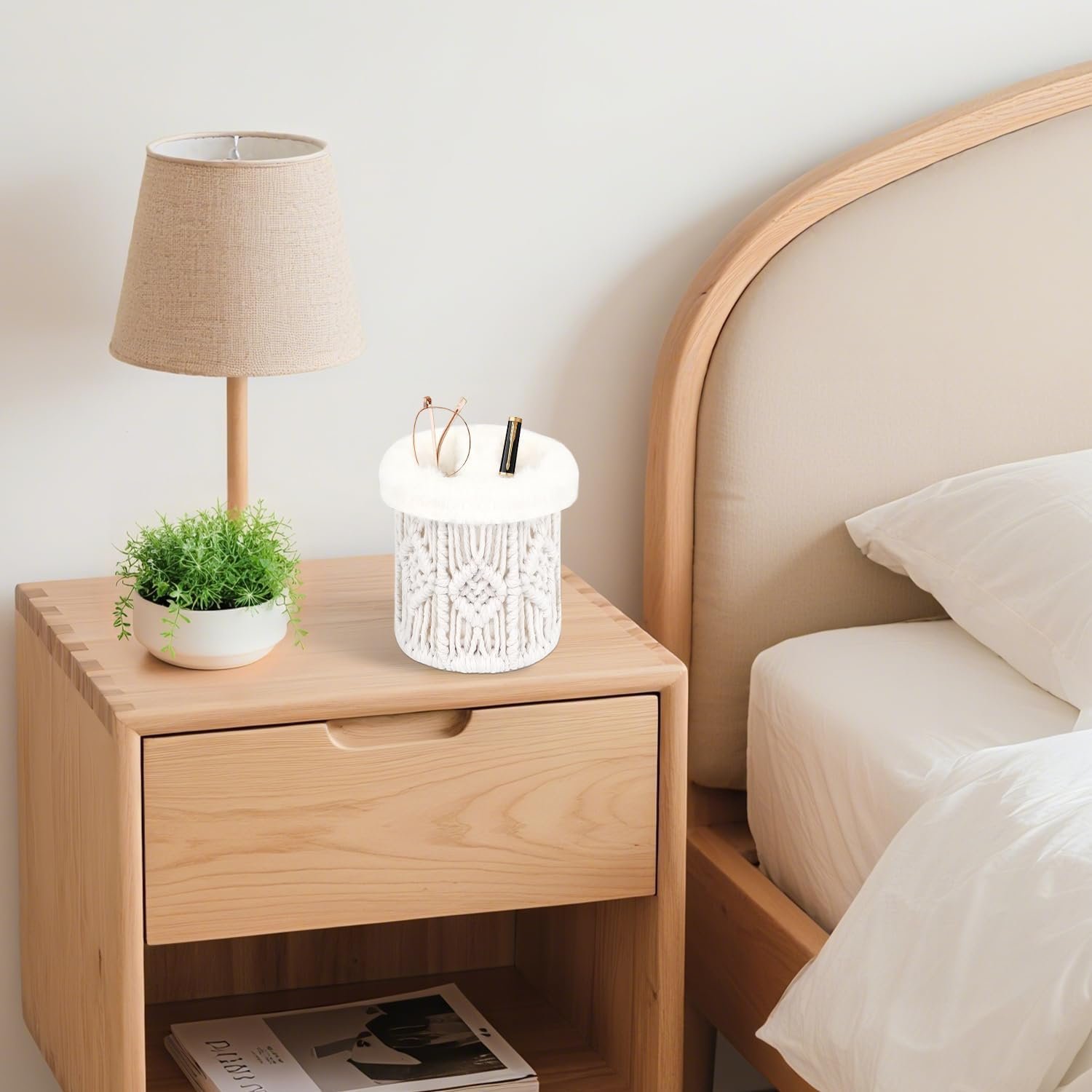 留学生宿舍2合1防刮绒眼镜架 床头瞬间整洁收纳守护