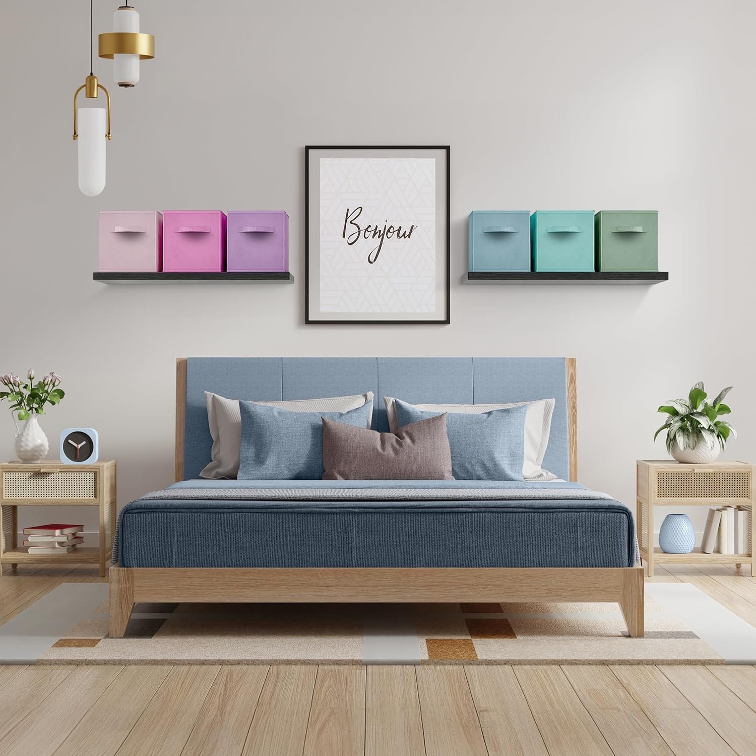 6个11寸可折叠布料储物立方体 - 留学生宿舍行李爆满瞬间收纳衣物厨房用品 带手柄架子整理箱