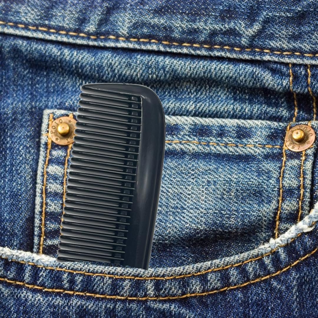 5包黑色不易断圆齿粗细牙便携梳 | 留学生宿舍行李秒速梳理胡须鬓角头发 旅行保持整洁自信出门 5包黑色不易断圆齿粗细牙便携梳 | 留学生宿舍行李秒速梳理胡须鬓角头发 旅行保持整洁自信出门