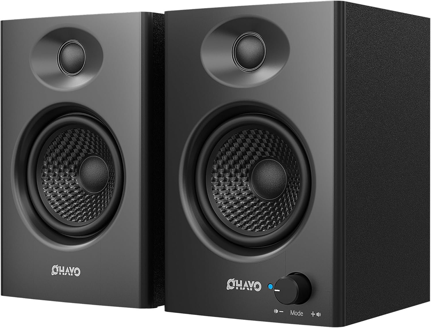 60W 蓝牙5.3 立体声电脑音箱 留学生宿舍书桌深夜听歌游戏解闷 桌面笔记本 Aux RCA USB 一对黑色