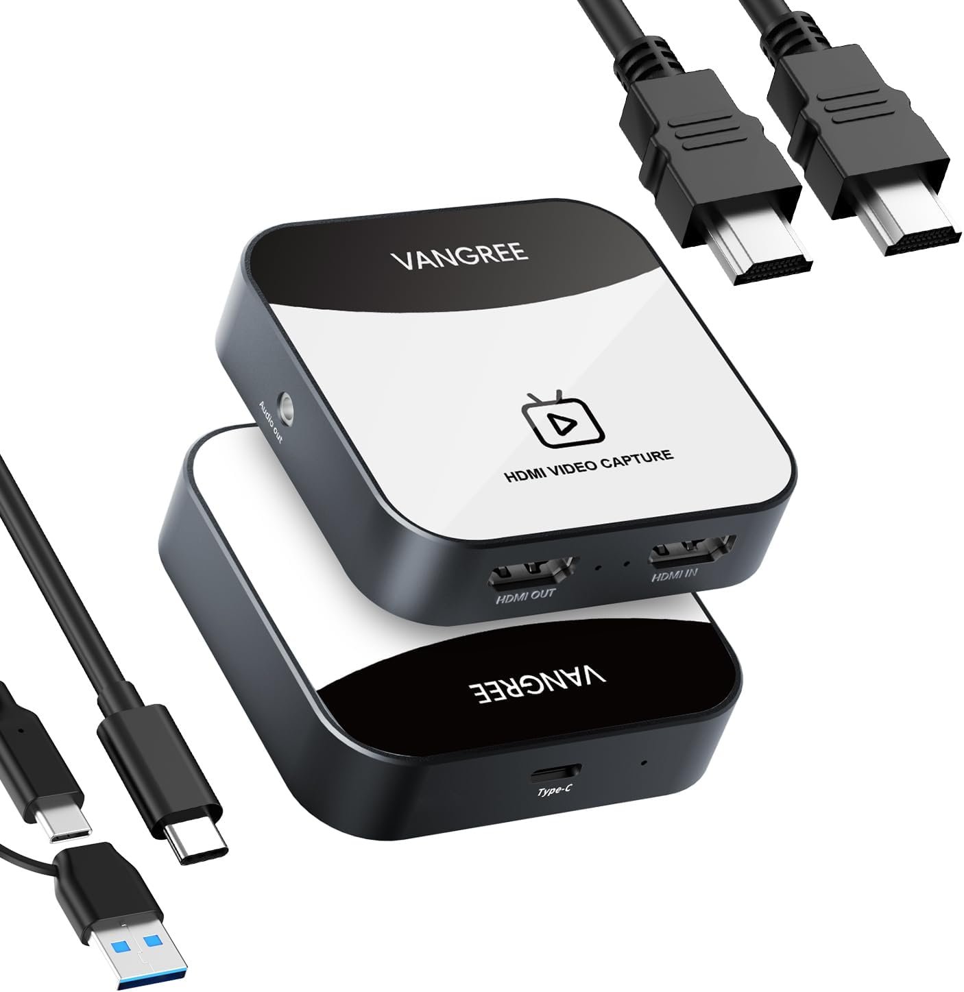 留学生宿舍游戏直播解锁归属感 4K音频视频捕获卡 USB C 3.0 1080P 60FPS HDMI录制器 兼容游戏主机/PC/OBS/摄像头/视频会议