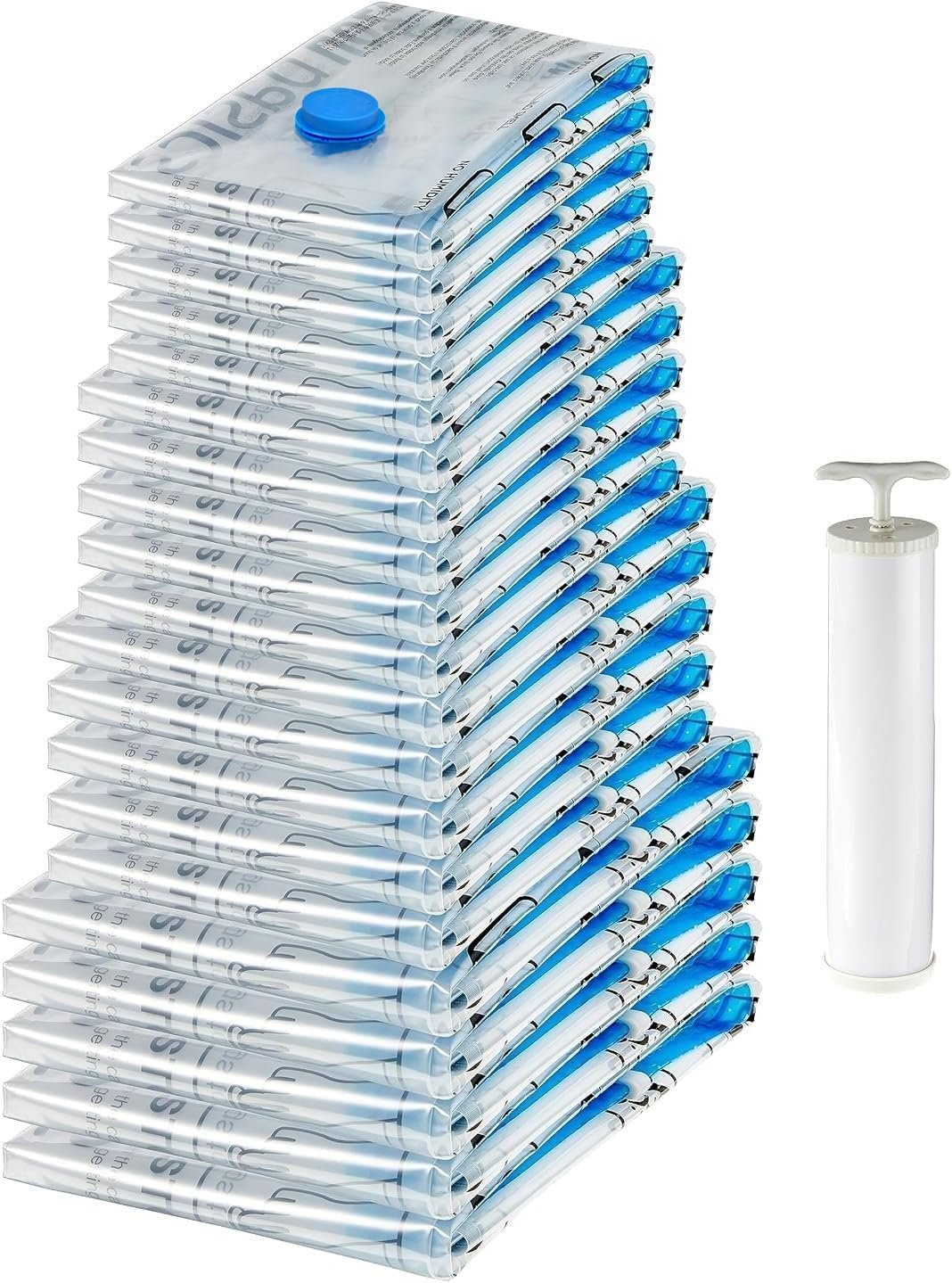 留学生宿舍省空间真空压缩袋 手泵快速打包衣物被褥旅行 透明20包（5小5中5大5巨型）