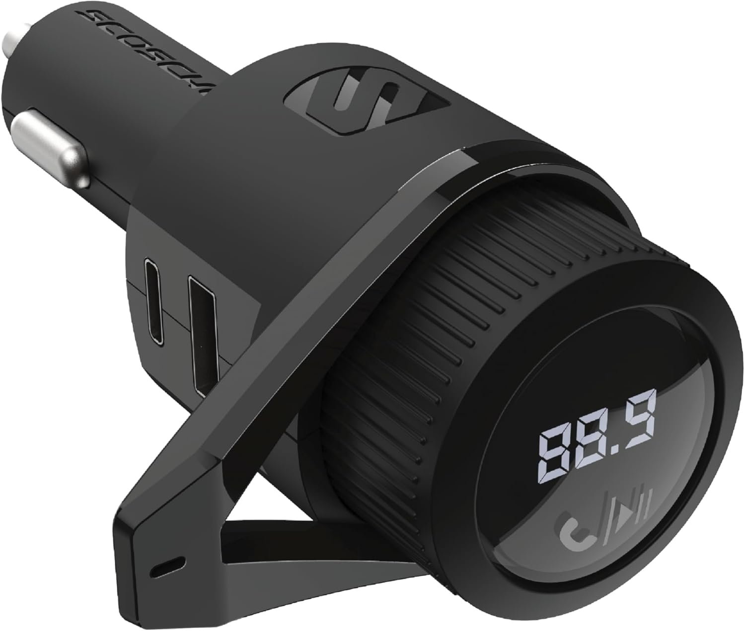 车载FM蓝牙发射器 留学生海外自驾听家乡音乐 双12W USB-C USB-A快充 免提Siri通话不分心