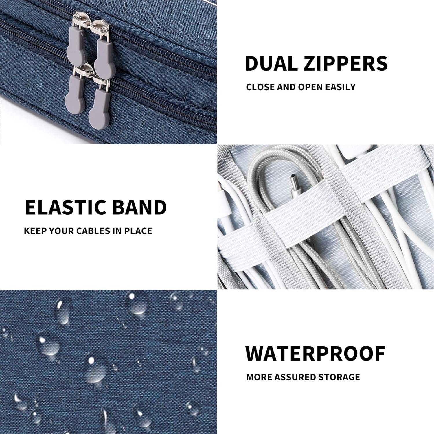 留学生海外宿舍出行电子收纳包 瞬间整理充电器线缆硬盘手机U盘深蓝 留学生海外宿舍出行电子收纳包 瞬间整理充电器线缆硬盘手机U盘深蓝